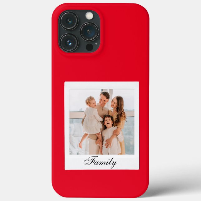 Vintager iPhone Case mit individuellem Rot (Rückseite)