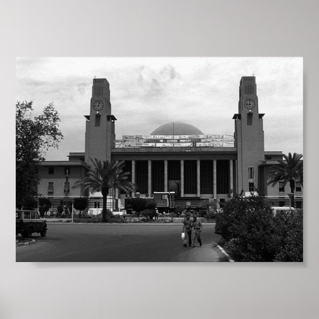 Vintager Irak - Bahnhof Bagdad Poster (Vorne)