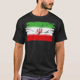 Vintager iranischer Flaggenstolz Unterstützung für T-Shirt