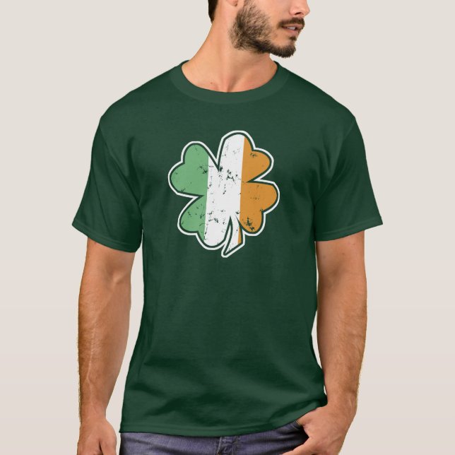 Vintager irischen Kleeblatt-St Patrick TagesT - T-Shirt (Vorderseite)