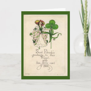Vintager irischer St. Patrick's Day Karte