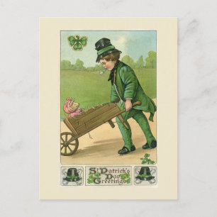 Vintager Irish Saint Patrick's Day Feiertagspostkarte