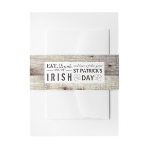 Vintager Irish Wood St Patrick's Day Einladungsbanderole