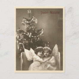 Vintager italienischer Buon Natale Frohe Weihnacht Postkarte