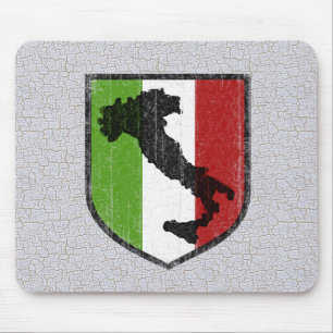 Vintager italienischer Flaggen-Stiefel Mousepad