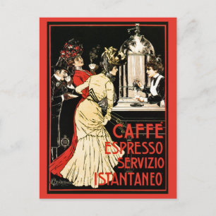 Vintager italienischer Viktorianischer Kaffeespres Postkarte