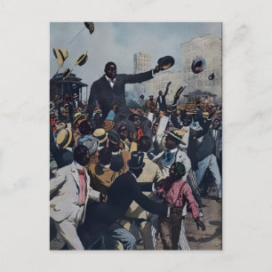 Vintager Jack Johnson in Chicago Postkarte