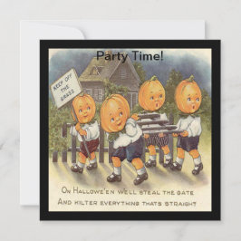 Vintager Jack o' Lantern Boys Stepptor Einladung