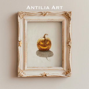 Vintager Jack-o-Lantern-Malerei Jack Pumpkinhead Poster