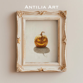 Vintager Jack-o-Lantern-Malerei Jack Pumpkinhead Poster