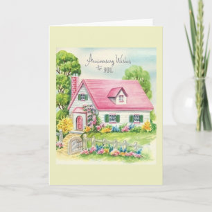 Vintager Jahrestag wünscht Grußkarte Karte
