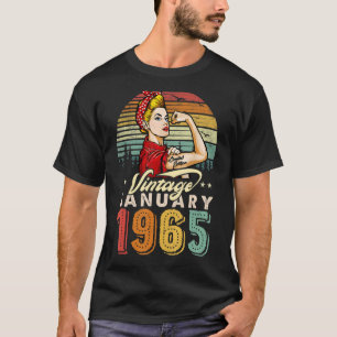 Vintager Januar 1965 58. Geburtstag 58 Jahre alt W T-Shirt