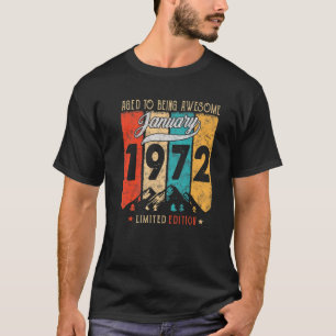 Vintager Januar 1972 50 Jahre Alter Sonnenschein 5 T-Shirt