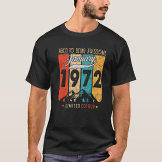 Vintager Januar 1972 50 Jahre Alter Sonnenschein 5 T-Shirt