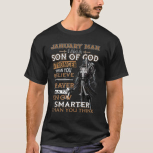 Vintager Januar Mensch Geburtstag Ich bin ein Sohn T-Shirt