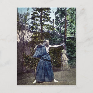 Vintager japanischer 射 手 postkarte
