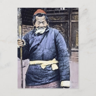 Vintager japanischer Bauernherder Postkarte