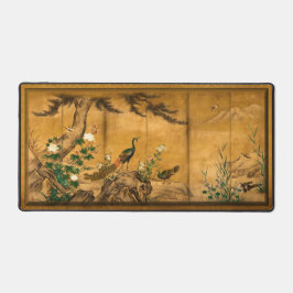 Vintager japanischer Bird Art Desk Mat Schreibtischunterlage
