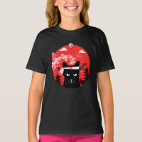 Vintager japanischer Cat Design Ninja Art Style