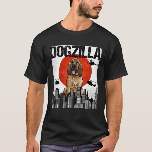 Vintager japanischer Dogzilla Bloodhound T-Shirt (Vorderseite)