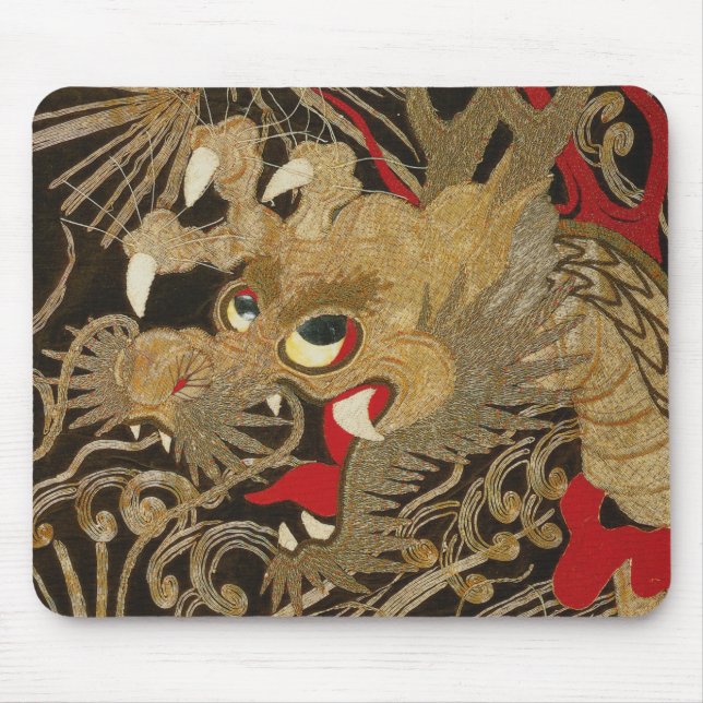 Vintager japanischer Drache Mousepad (Vorne)