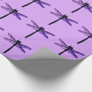 Vintager japanischer Drachenfliege, Amethyst lila Geschenkpapier