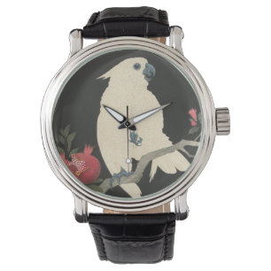 Vintager japanischer feine Kunst  Cockatoo Armbanduhr