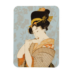 Vintager japanischer Geisha Girl Entertainer in Ki Magnet