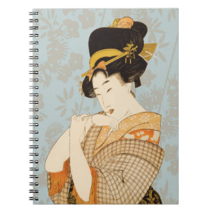 Vintager japanischer Geisha Girl Entertainer in Ki Notizblock