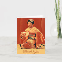 Vintager japanischer Geisha in Kimono Rustikal-Asi