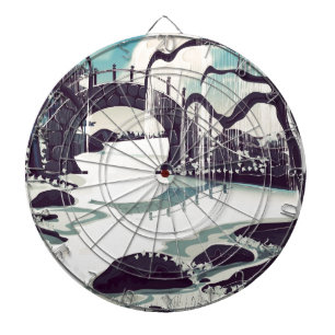 Vintager japanischer Mediationsgarten Dartscheibe