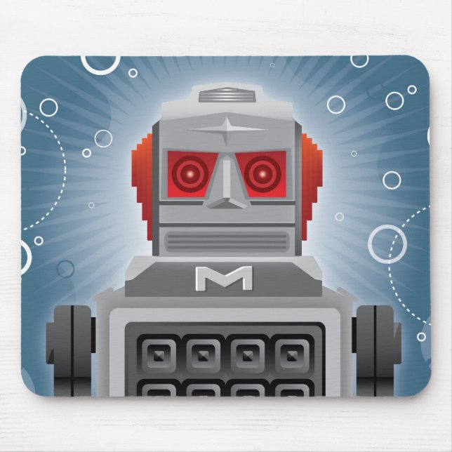 Vintager japanischer Roboter Mousepad (Vorne)