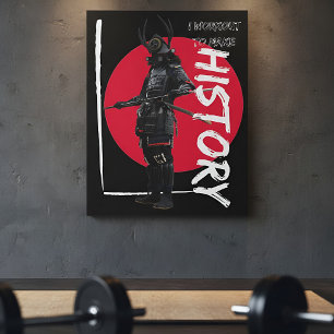 Vintager japanischer Samurai-Krieger Leinwanddruck