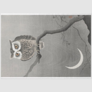 Vintager japanischer Vogelmoon Seidenpapier