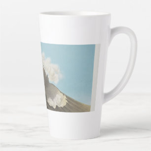 Vintager japanischer Vulkan Landschaft Art Kaffee Milchtasse