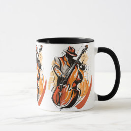 Vintager Jazz Bass Player Tasse