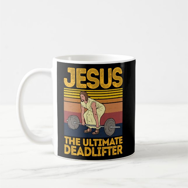 Vintager Jesus der ultimative Todesritter Christli Kaffeetasse (Links)
