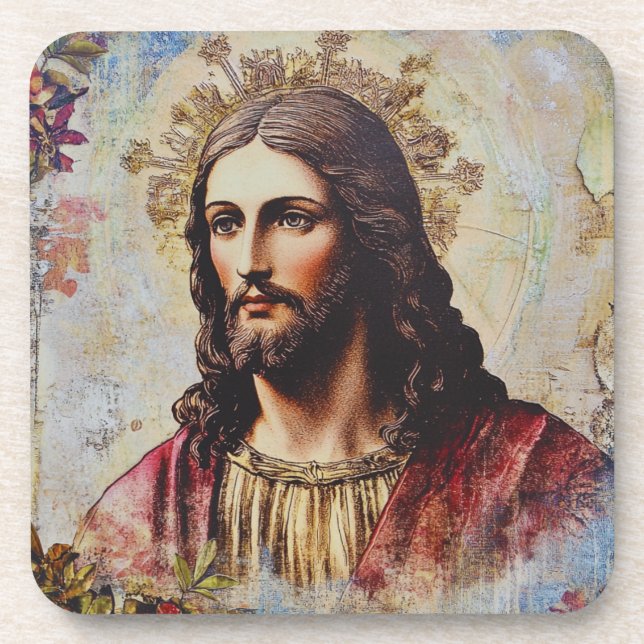 Vintager Jesus Religious Getränkeuntersetzer (Vorderseite)