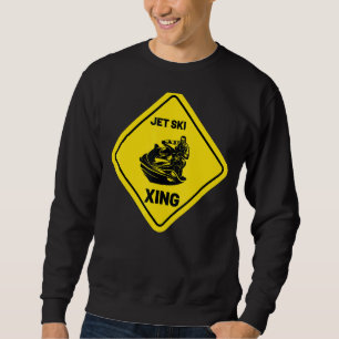 Vintager Jet Ski Xing über den See Wasserspur Sweatshirt