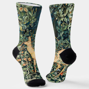 Vintager John Dearle "Greenery"- Baum Blume & Deer Socken