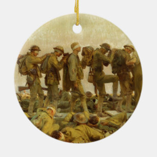 Vintager John-Sänger Sargent Erster Weltkrieg Keramikornament
