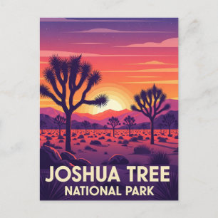 Vintager Joshua-Tree-Nationalpark Postkarte