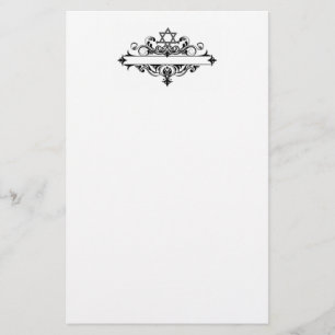 Vintager jüdischer Leiter Briefpapier