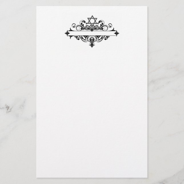 Vintager jüdischer Leiter Briefpapier (Vorderseite)