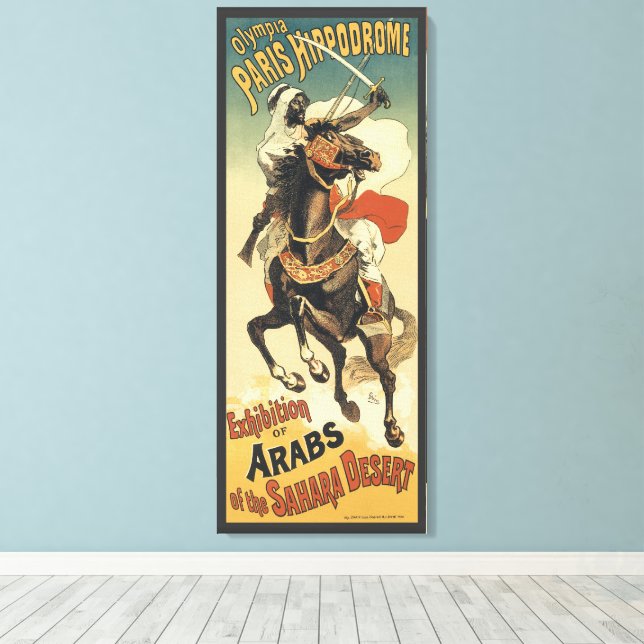 Vintager Jugendstil, Araber der Sahara Leinwanddruck (Insitu (Holzboden))