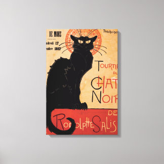 Vintager Jugendstil-Chat Noir Canvas drucken Leinwanddruck