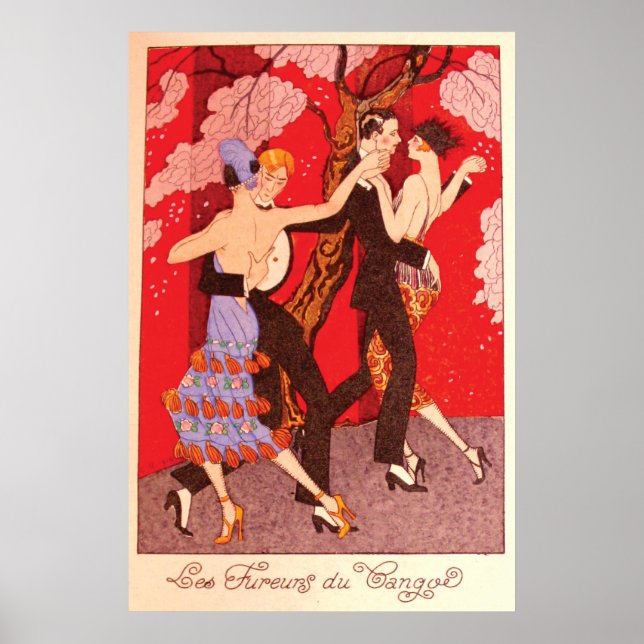 Vintager Jugendstil ~ Das Fury von Tango Poster (Vorne)