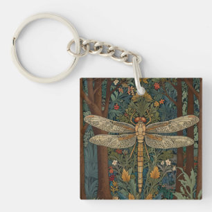 Vintager Jugendstil-Deko-Dragonfly boho chic Schlüsselanhänger