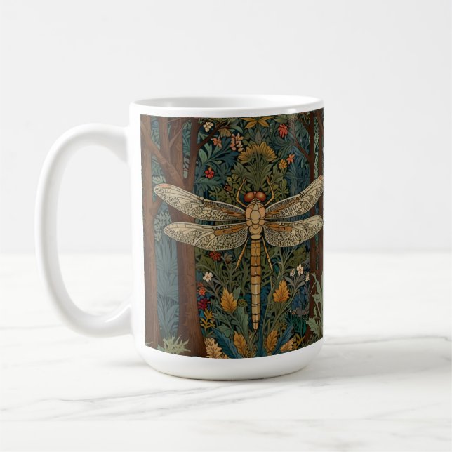 Vintager Jugendstil-Drachenfliege Kaffeetasse (Links)