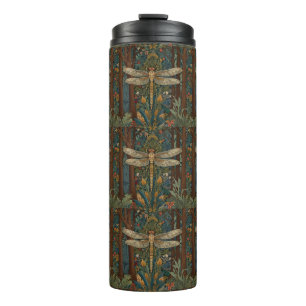 Vintager Jugendstil-Drachenfliege Thermosbecher